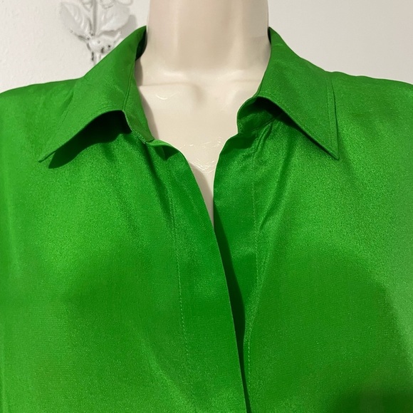 EUC L’Agence Gio Button Down Silk Shirt Size XL - Picture 7 of 16